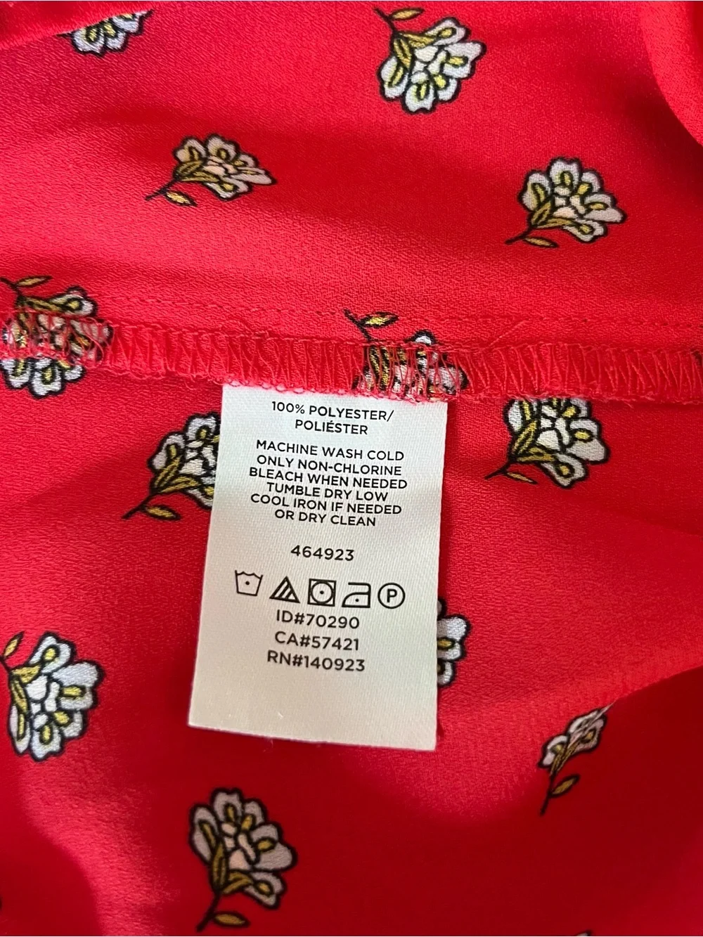 LOFT red Floral Halter Peplum Top size medium